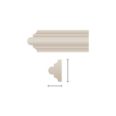 elegant wall profile moulding design with blank line for size measurement © ferdi