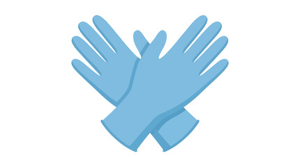 Fototapeta premium Pair of Light Blue Disposable Sterile Medical Gloves