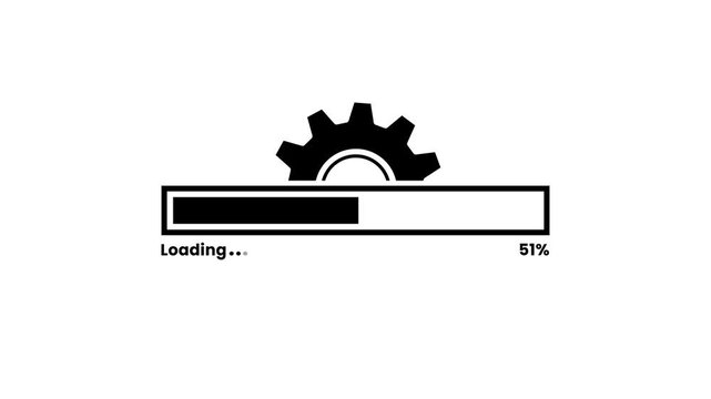 loading bar animate on transparent background. progress bar animation with alpha channel. loading icon animation. progress loading bar 0-100 percent. Progress bar, Waiting Spinning, Loading concept