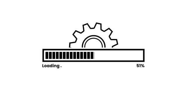 loading bar animation 4k video. progress bar animation. loading icon animation. progress loading bar 0-100 percent. Progress bar, Waiting Spinning, Loading concept