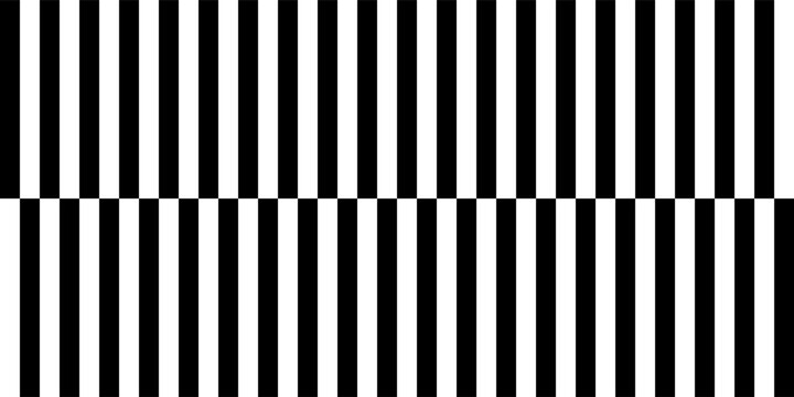 Abstract black and white vertical striped pattern vector illustration background.