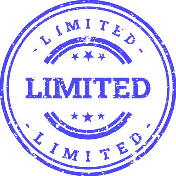 Red rubber stamp with the word limited isolated on white background commercial use graphic