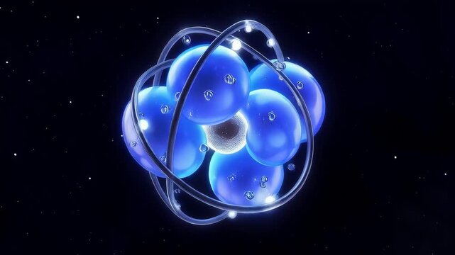 Glowing Probability Clouds of s and p Orbitals Around Nucleus