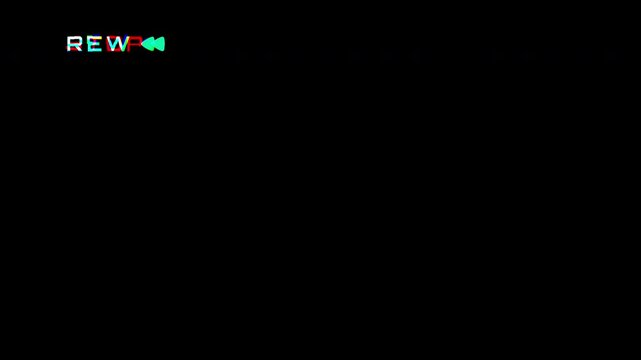 Retro VHS VCR Player Interface Overlays with REW and STOP Text