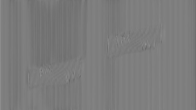 Warped Op Art Striped Pattern