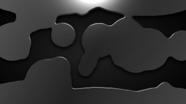 Ferrofluid liquid metal morphing blobs black dark fluid