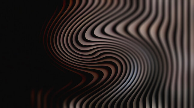 Abstract swirling wood grain pattern with dark background, and soft focus