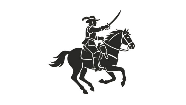 Mounted Cavalry Historical Icon Inspired by Battle of the Boyne
