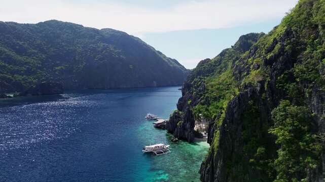Breathtaking Aerial View of El Nido Palawan's Tropical Paradise