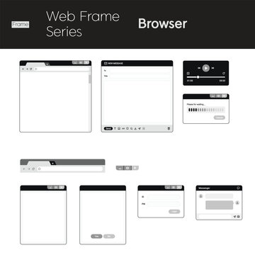 Web Browser UI Frame Template Set