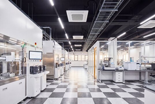 Contemporary technology campus and clean geometric lines