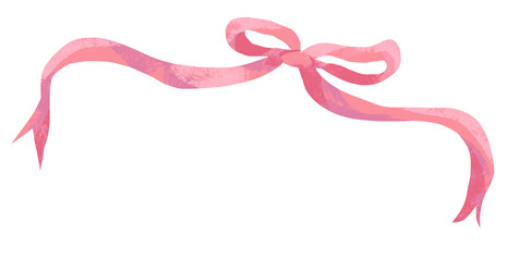 Fototapeta premium illustration of a pink bow