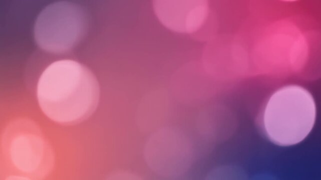 A beautiful abstract background featuring soft, out-of-focus bokeh circles drifting over a smooth gradient of pink, purple, and deep blue colors.