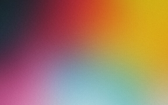 Abstract gradient background with colorful grainy effect. Blurred texture with digital noise. 3D rendering
