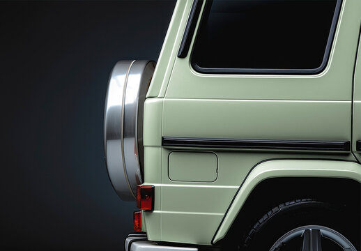 Luxury SUV Rear Design Mockup PSD