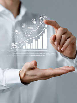 A digital interface on a computer screen shows a diversified investment portfolio, with private equity highlighted as part of the asset mix. The image combines technology and finance, suitable for