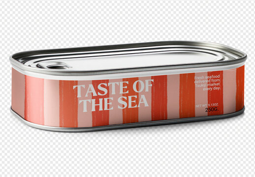 Rectangular Tin Can Mockup Design PSD