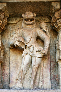 bas relief on the wall of temple