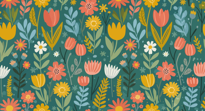 Fresh petals and leaves harmonizing beautifully within a radiant composition
