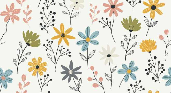 Graceful petals and leaves creating enchanting rhythms of seasonal delight