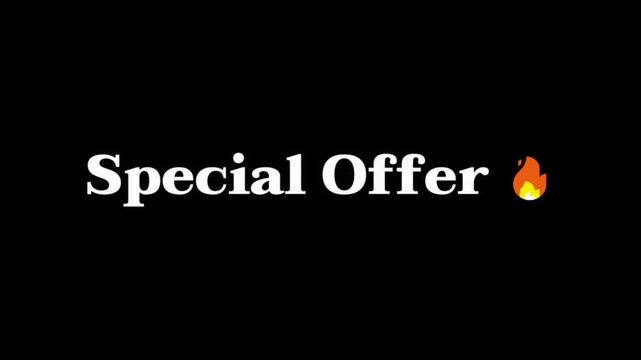 Text Animation Special Offer.