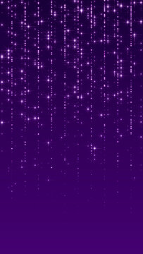 Purple Sparkle Rain Falling Lights ,Glittering Star Particle Background for Celebration and Christmas , New Year Holiday,blank vertical social media design element