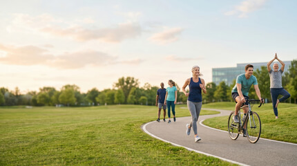 Fototapeta premium Healthy lifestyle choices for future longevity and wellness