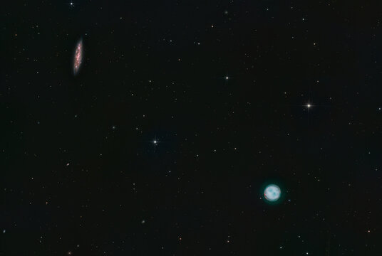 The Owl Nebula (M97) & The Surfboard Galaxy (M108)