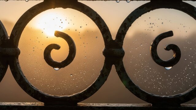 Ornamento met?lico com gotas