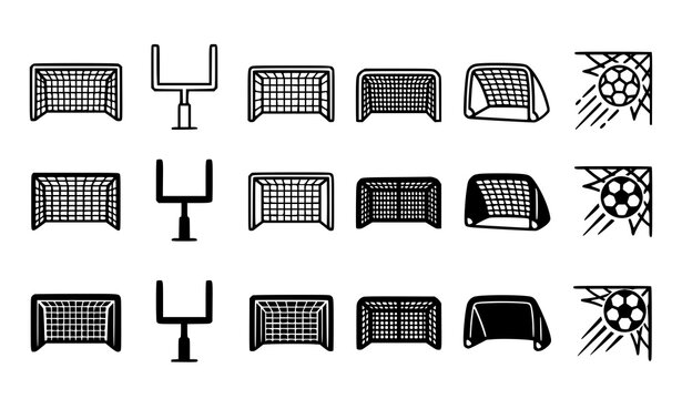 Goal Net Sports Clipart Vector Icon Pack