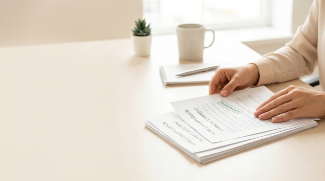 Home loan mortgage approval document for real estate transactions