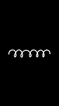 Hand Drawn Loopy Curly Line Animation on Transparent Background with Alpha Channel