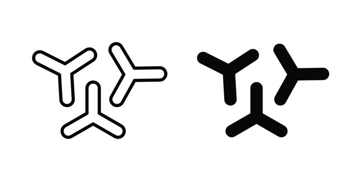 Bifidobacterium probiotics icon in line art design vector concepts