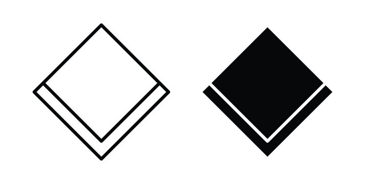 Handkerchief icon in line art design vector concepts
