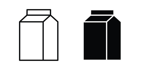 Milk icon in line art design vector concepts © Surya