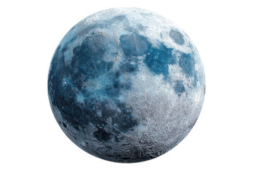 Naklejka premium Celestial moon in space isolated on transparent background.