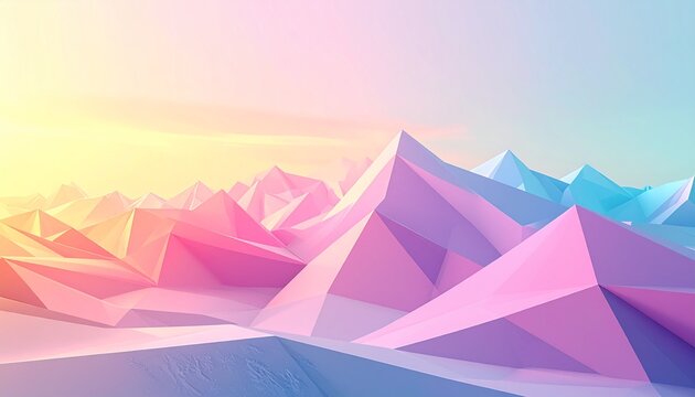 Minimal triangle pattern abstract background with subtle pastel gradient colors