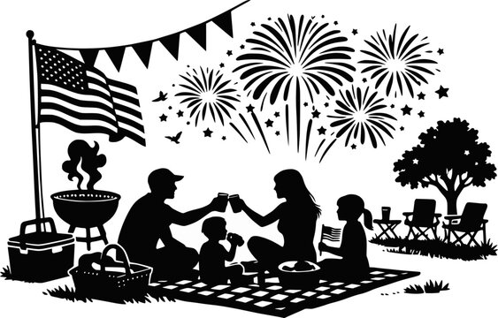 people on the celebration of independence day america 