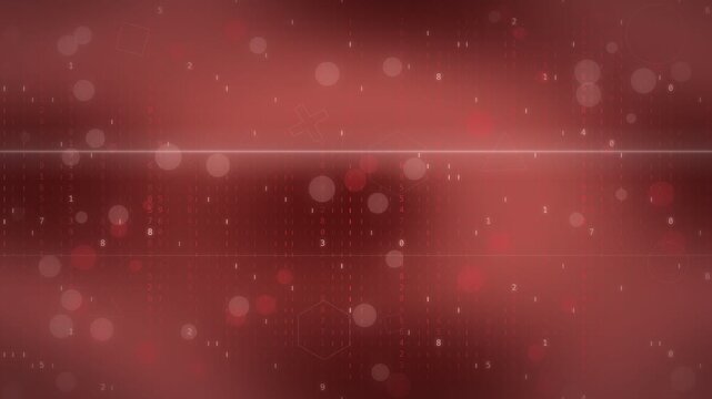 abstract digital data stream in deep red and glowing accents