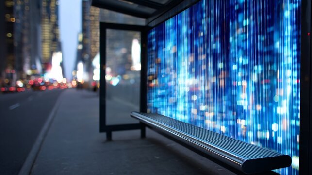 city billboard street view, commercial advertising concept