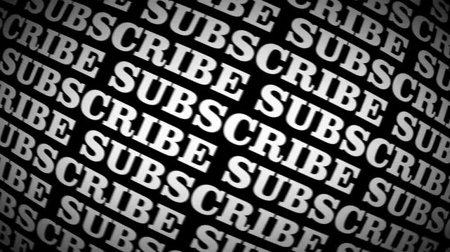 Modern Subscribe Text Motion Graphics Loop