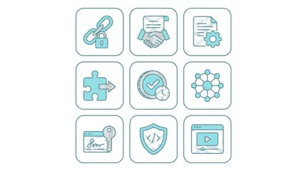 Fototapeta premium Secure Business Agreements Digital Contracts and Workflow Management Process