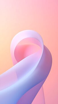 A pastel-colored abstract design with a smooth ribbon-like shape