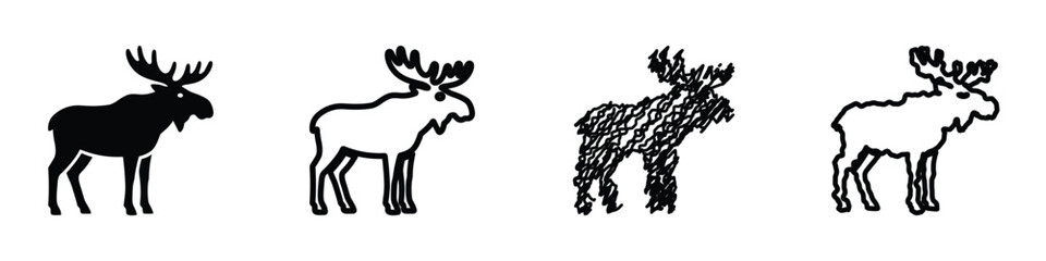 Explore unique artistic renditions of moose showcasing different styles and techniques © 7Author
