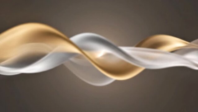 A beautiful golden and silver wave design on a dark background