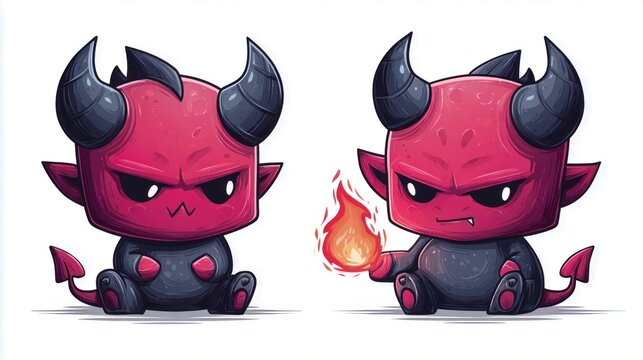 Charming devilish creature concept art illustration