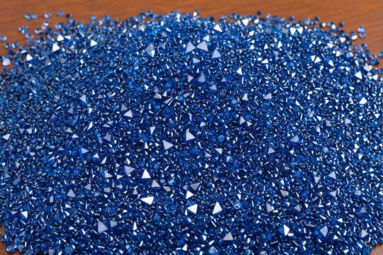a pile of sapphire diamonds 