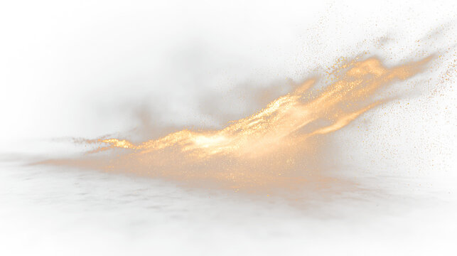 Sand Splash Impact with Airborne Dust Cloud PNG