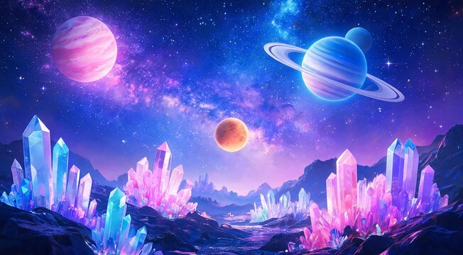 alien planet in space