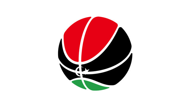 Libya basketball flag, color vector illustration